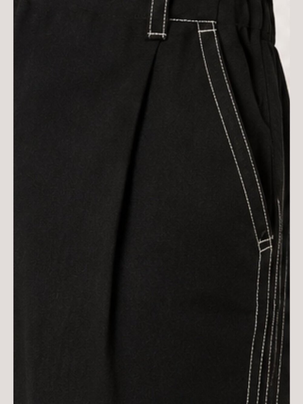 Rent the Runway Jonathan Simkhai Wide Leg Contrast Stitch Pants Size Large - Picture 5 of 6